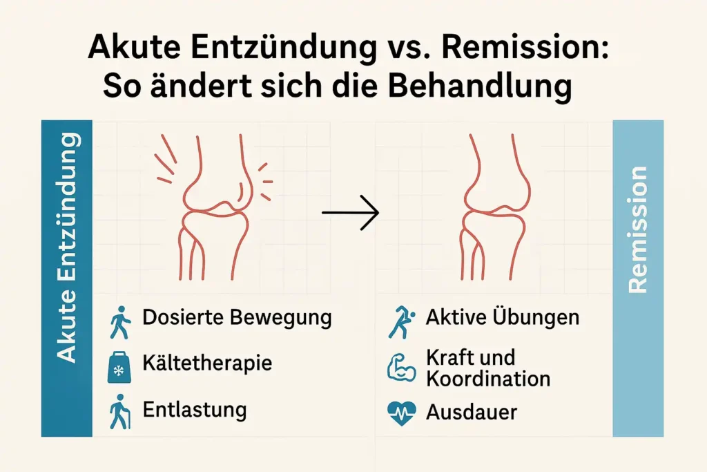 Grafik zum Thema Akut vs Remission
